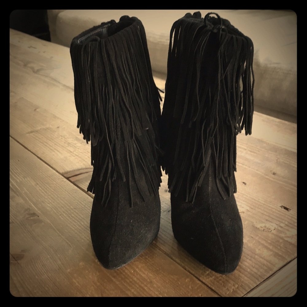 Zara BASIC fringe bootie